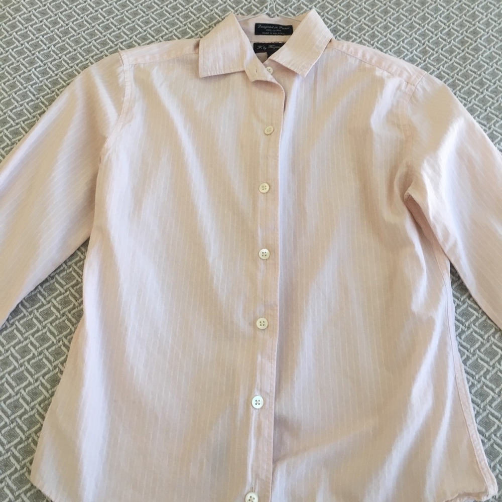 F. By Faconnable pink pinstriped dress shirt